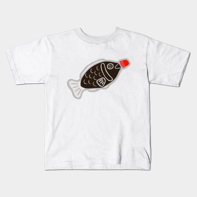 Sushi Soy Fish Bottle Kids T-Shirt by evannave